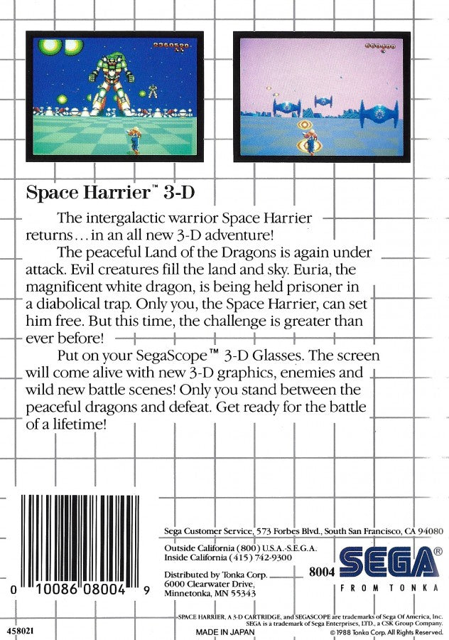 Space Harrier 3D – Sega Master System (SMS)
