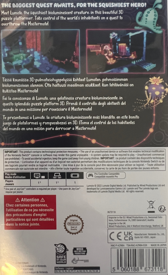 Lumote: The Mastermote Chronicles [PAL Import] – Nintendo Switch (NS)