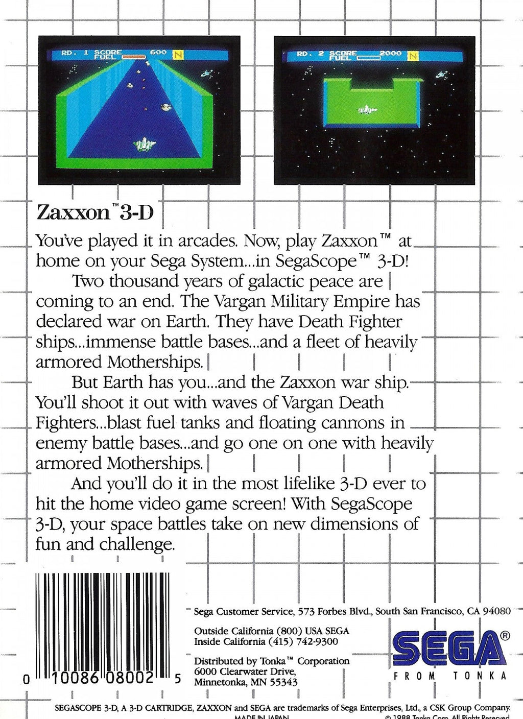 Zaxxon 3D – Sega Master System (SMS)