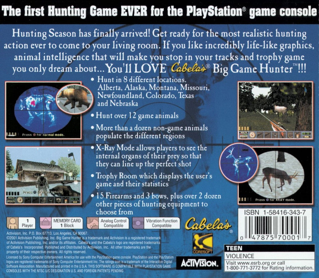 Big Game Hunter: Ultimate Challenge – PlayStation 1 (PS1)