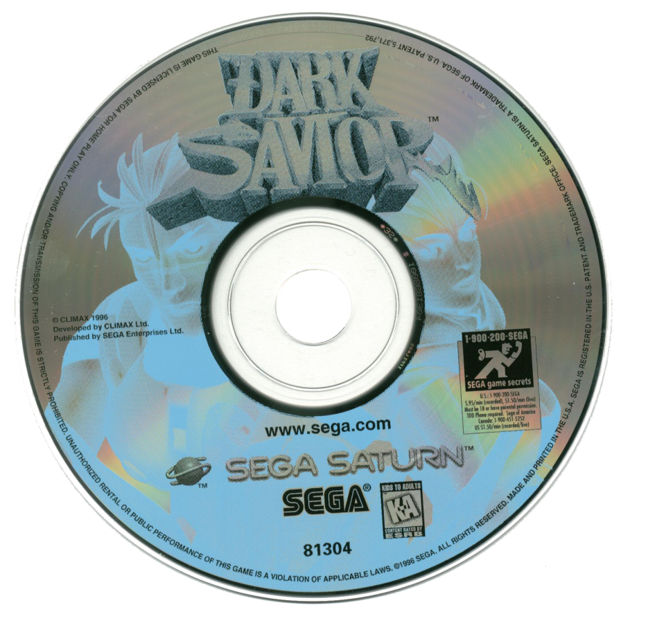 Dark Savior – Sega Saturn (SS)