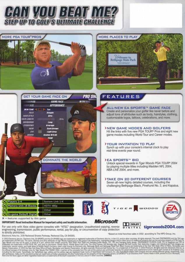 Tiger Woods PGA Tour 2004 – Xbox (XBOX)