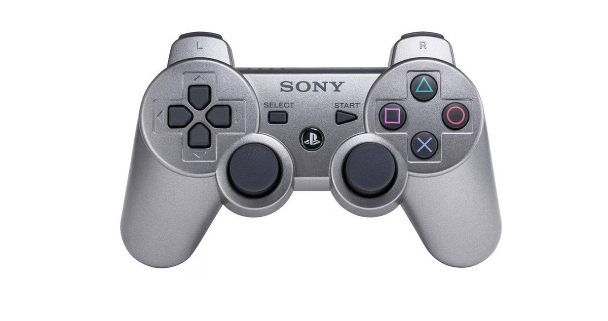 PlayStation 3 (PS3) Dualshock 3 Controller [OEM][Silver][Scratch and Scuff] – PlayStation 3 Accessory (PS3)