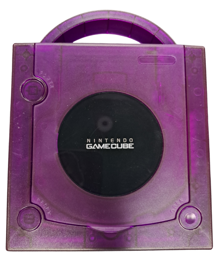 Nintendo GameCube Console System (GC) Custom Translucent Purple with Third-Party Controller – Good Condition