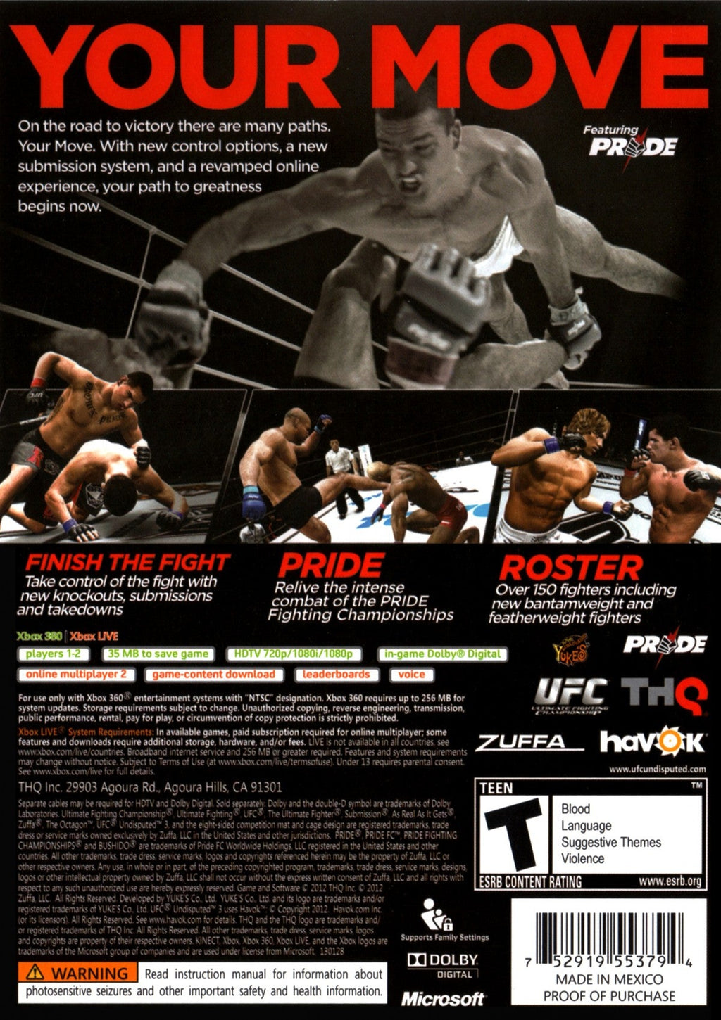 UFC Undisputed 3 – Xbox 360 (X360)