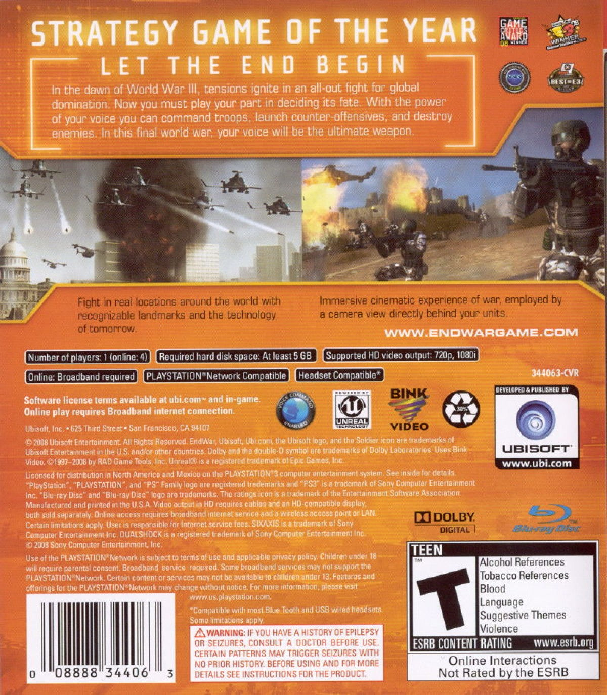 Tom Clancy's End War — PlayStation 3 (PS3)