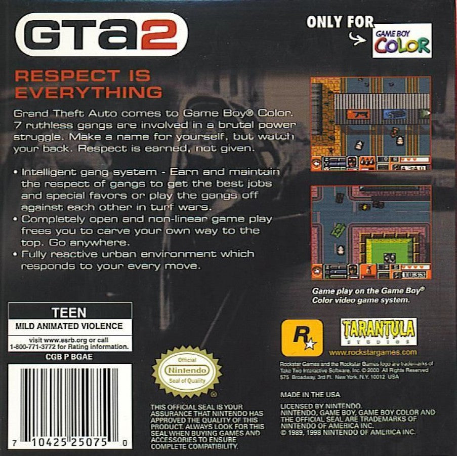 Grand Theft Auto 2 (GTA2) – Game Boy Color (GBC)