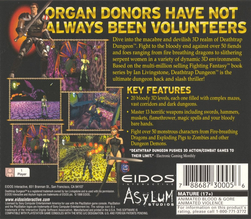 Deathtrap Dungeon – PlayStation 1 (PS1)