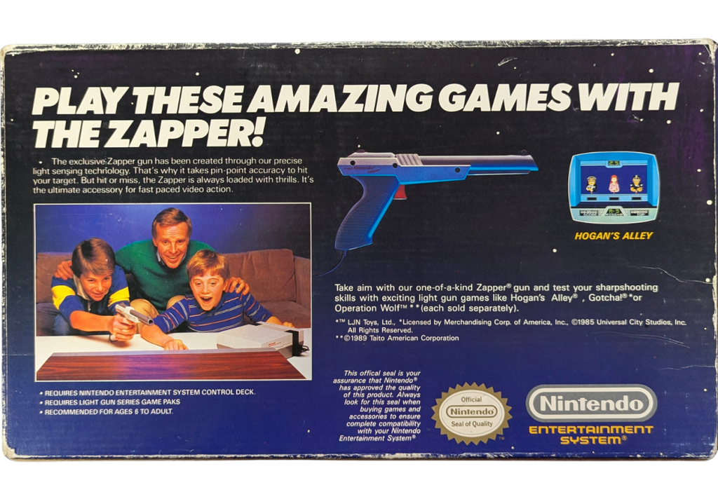 Nintendo Zapper OEM [Gray][In Box Missing Manuals/Inserts] – Nintendo Entertainment System Accessory (NES)