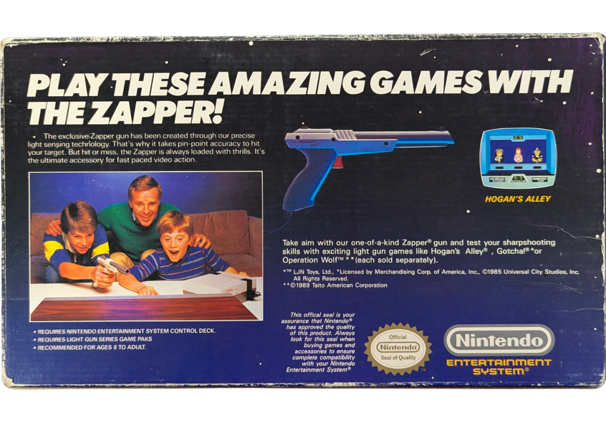 Nintendo Zapper OEM [Gray][In Box Missing Manuals/Inserts] – Nintendo Entertainment System Accessory (NES)