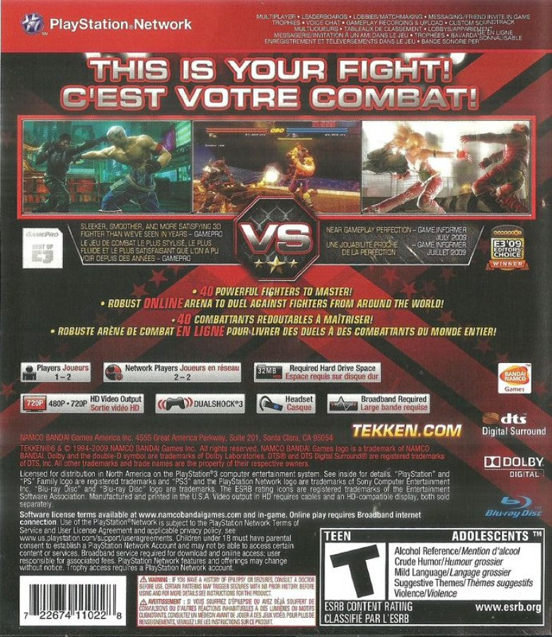 Tekken 6 [Greatest Hits] – PlayStation 3 (PS3)