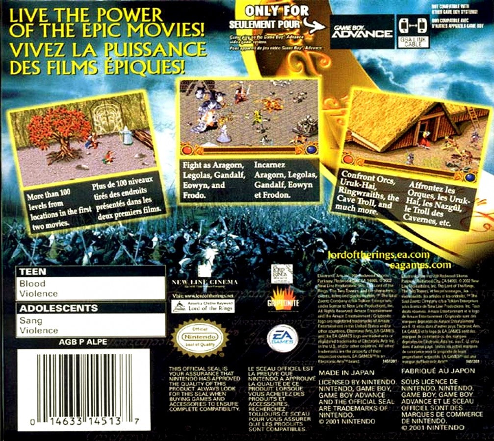 Lord of the Rings: The Two Towers – Game Boy Advance (GBA)