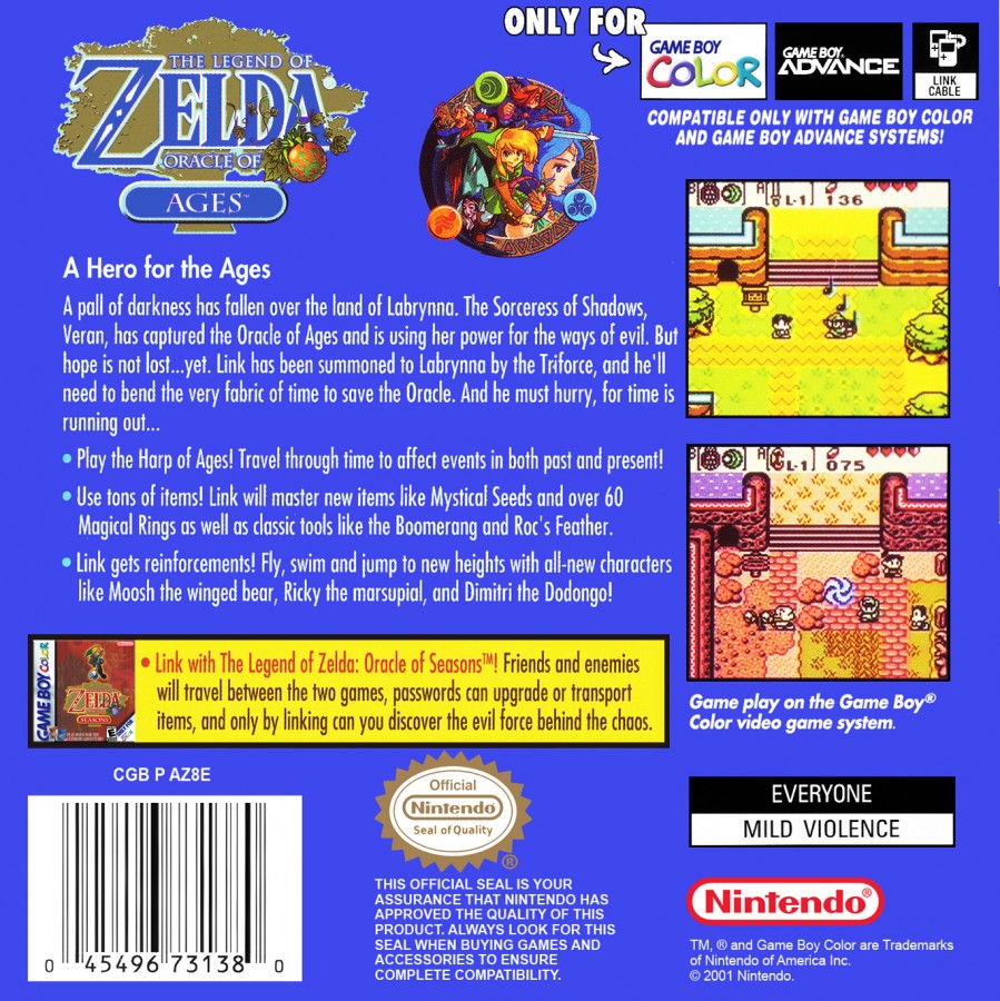 The Legend of Zelda: Oracle of Ages – Game Boy Color (GBC)