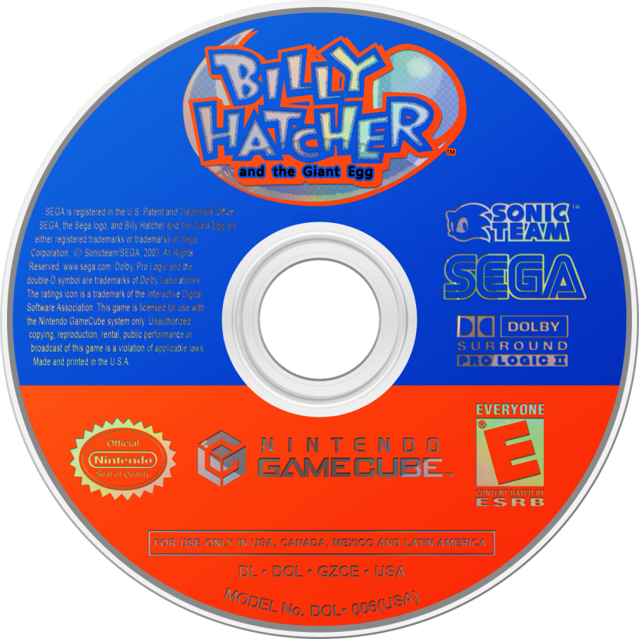 Billy Hatcher and The Giant Egg – GameCube (GC)