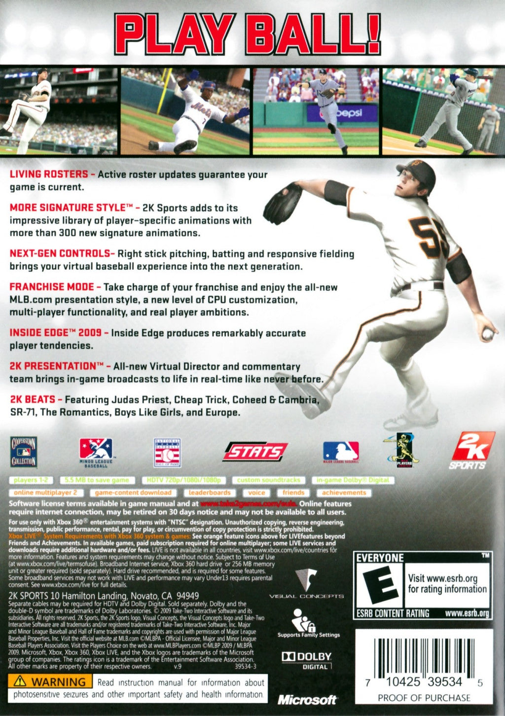 Major League Baseball 2K9 – Xbox 360 (X360)
