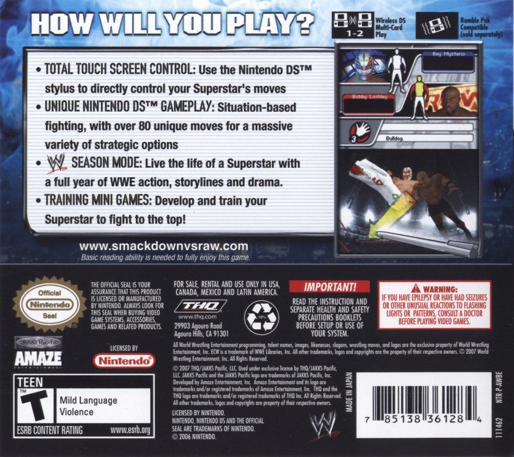 WWE Smackdown vs. Raw 2008 – Nintendo DS (DS)