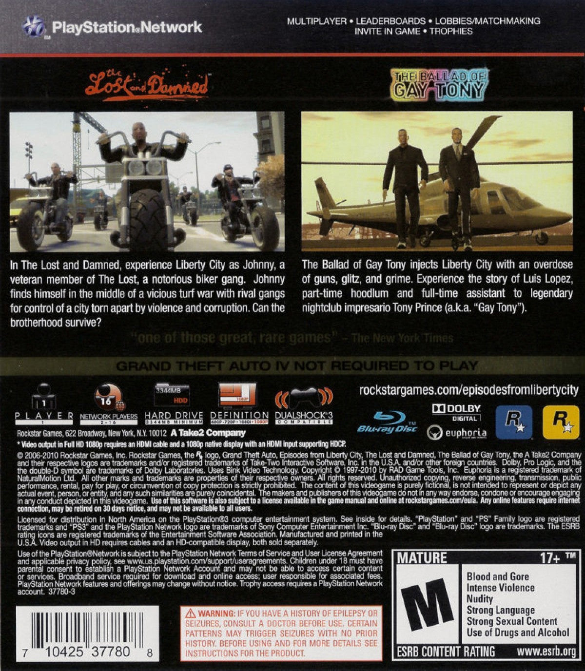 Grand Theft Auto: Episodes from Liberty City – PlayStation 3 (PS3)