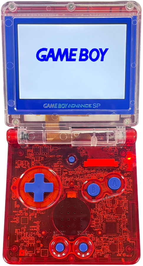 Custom "Anaglyph" Shell Gameboy Advance SP [IPS Backlit Screen]