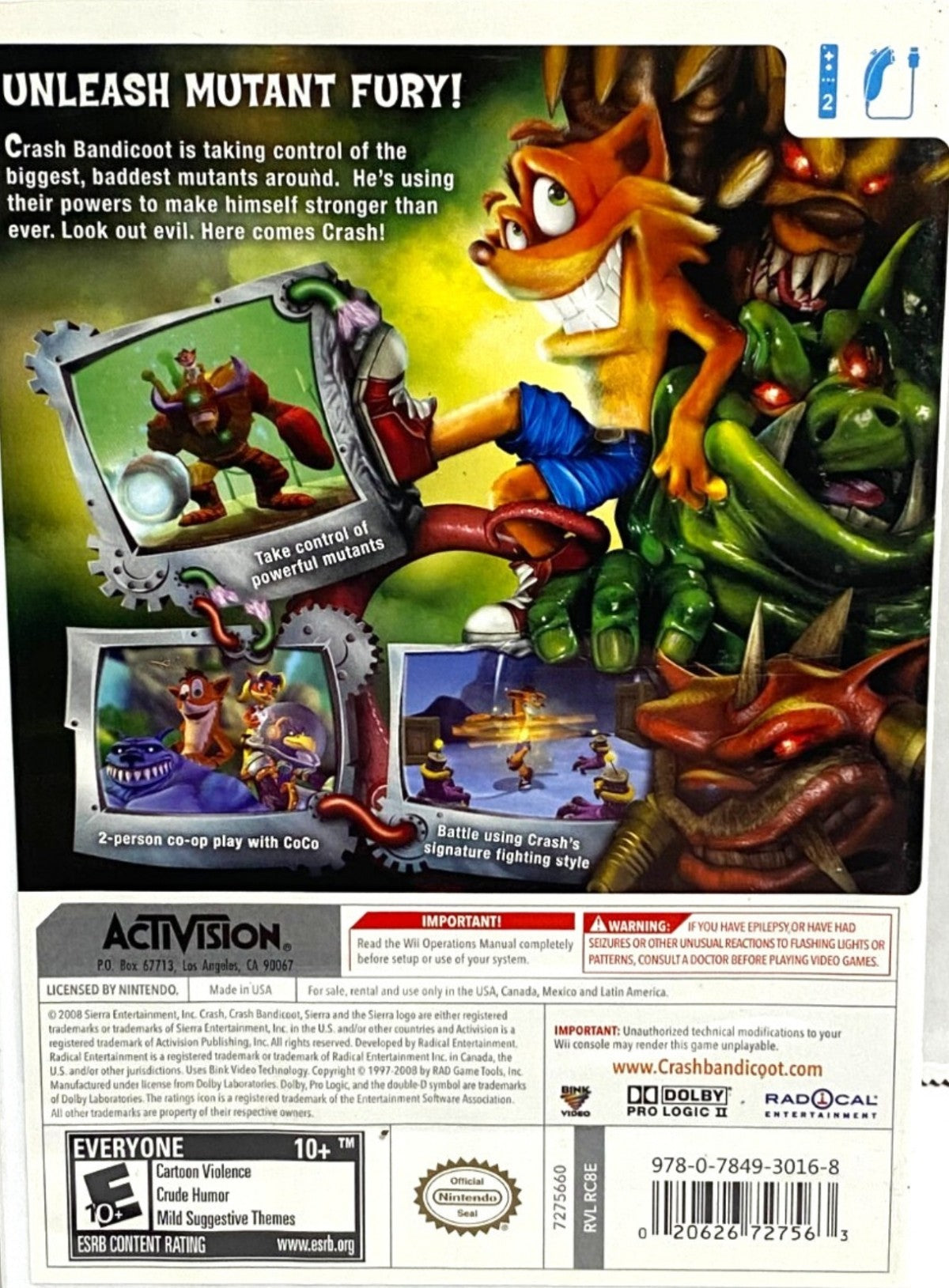 Crash: Mind Over Mutant – Nintendo Wii (Wii)