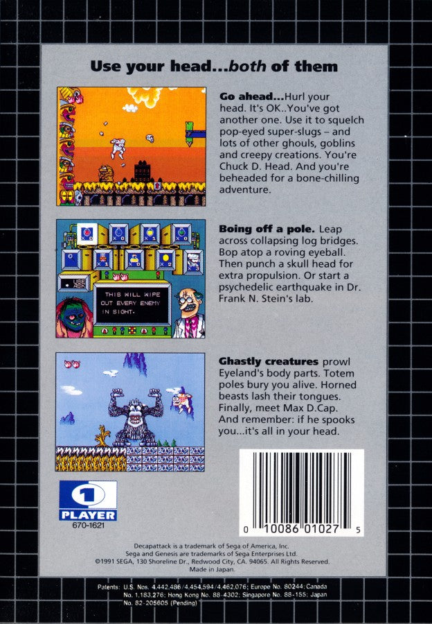 Decap Attack – Sega Genesis (GEN)