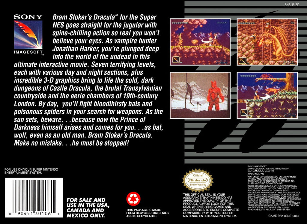 Bram Stoker's Dracula – Super Nintendo Entertainment System (SNES)