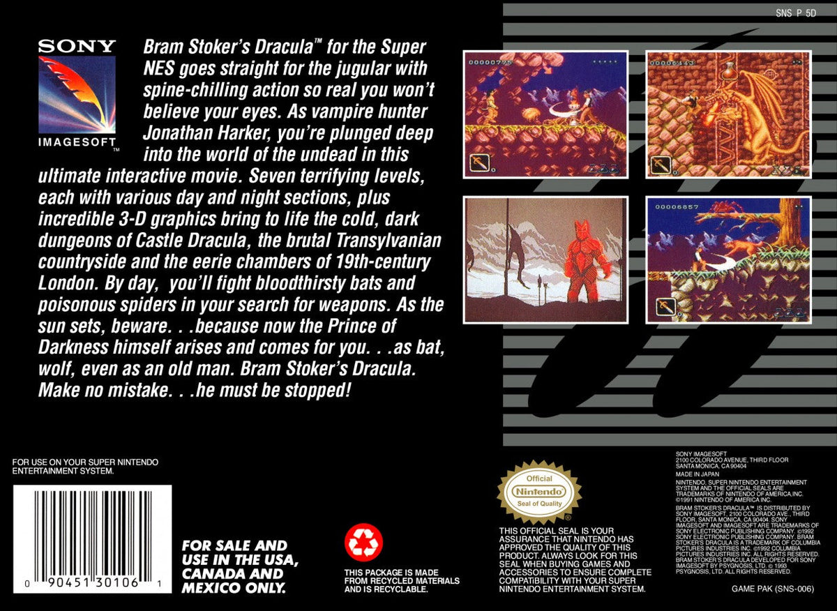 Bram Stoker's Dracula – Super Nintendo Entertainment System (SNES)