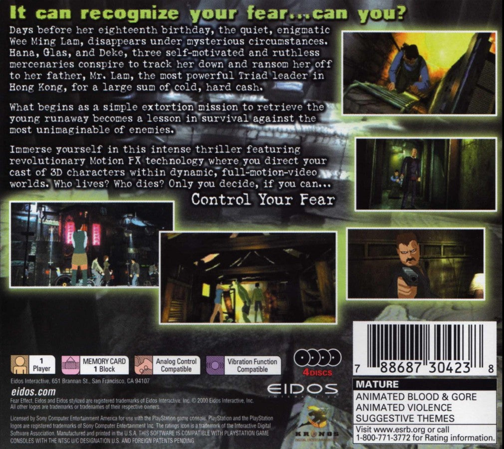 Fear Effect – PlayStation 1 (PS1)