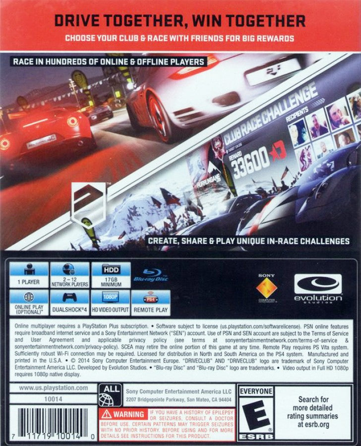 DriveClub – PlayStation 4 (PS4)