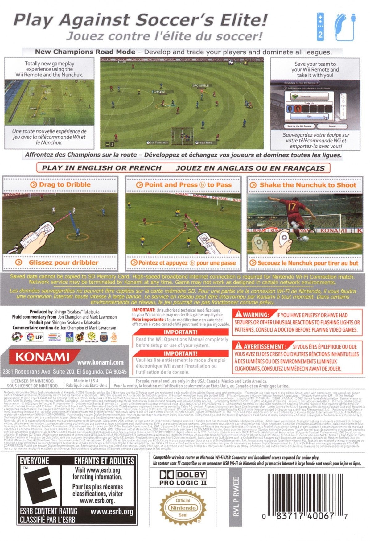 Pro Evolution Soccer 2008 – Nintendo Wii (Wii)