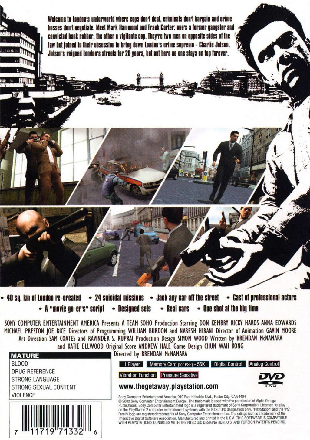 The Getaway – PlayStation 2 (PS2)