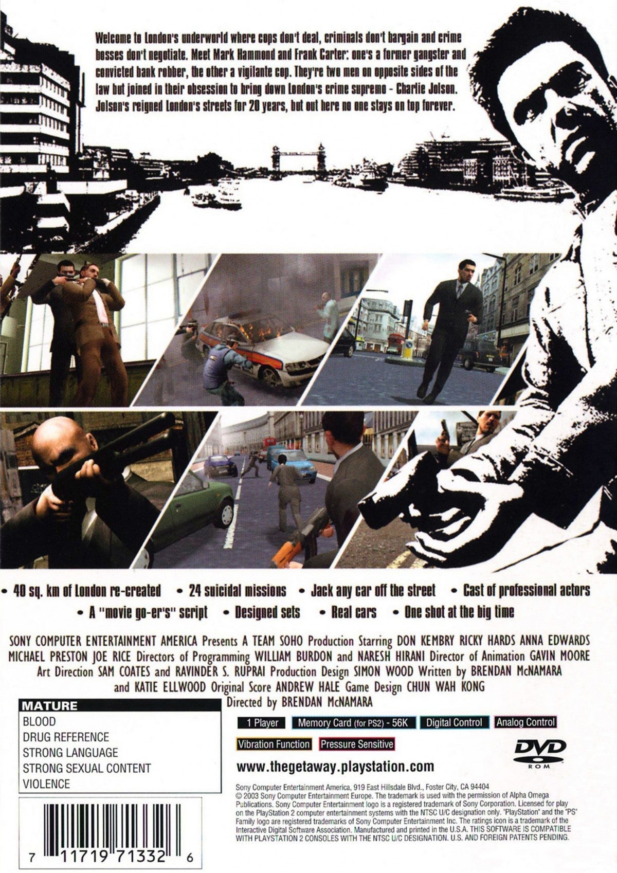 The Getaway – PlayStation 2 (PS2)