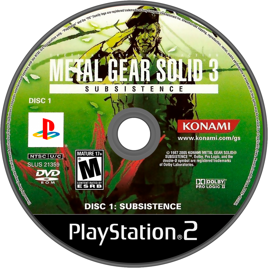 Metal Gear Solid 3 Subsistence – PlayStation 2 (PS2)