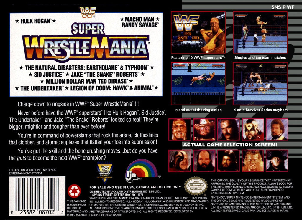 WWF Super Wrestlemania – Super Nintendo Entertainment System (SNES)