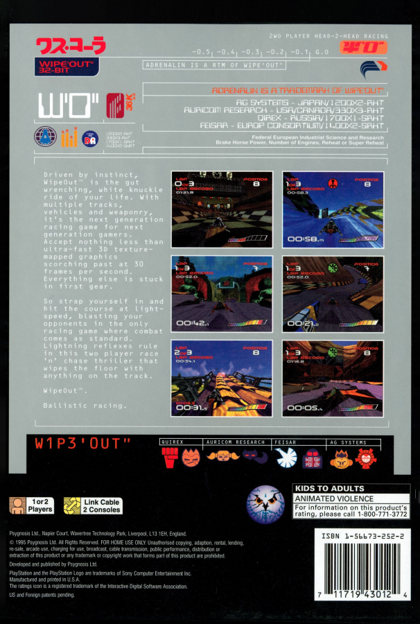Wipeout [Long Box] – PlayStation 1 (PS1)