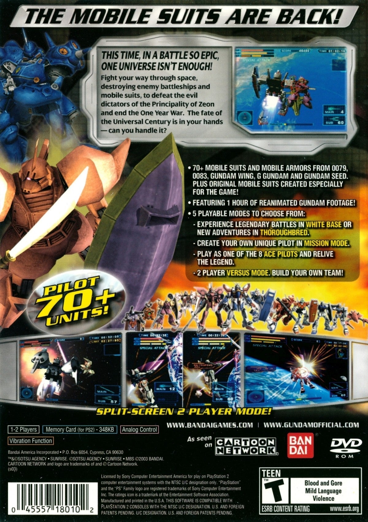 Mobile Suit Gundam: Encounters in Space – PlayStation 2 (PS2)