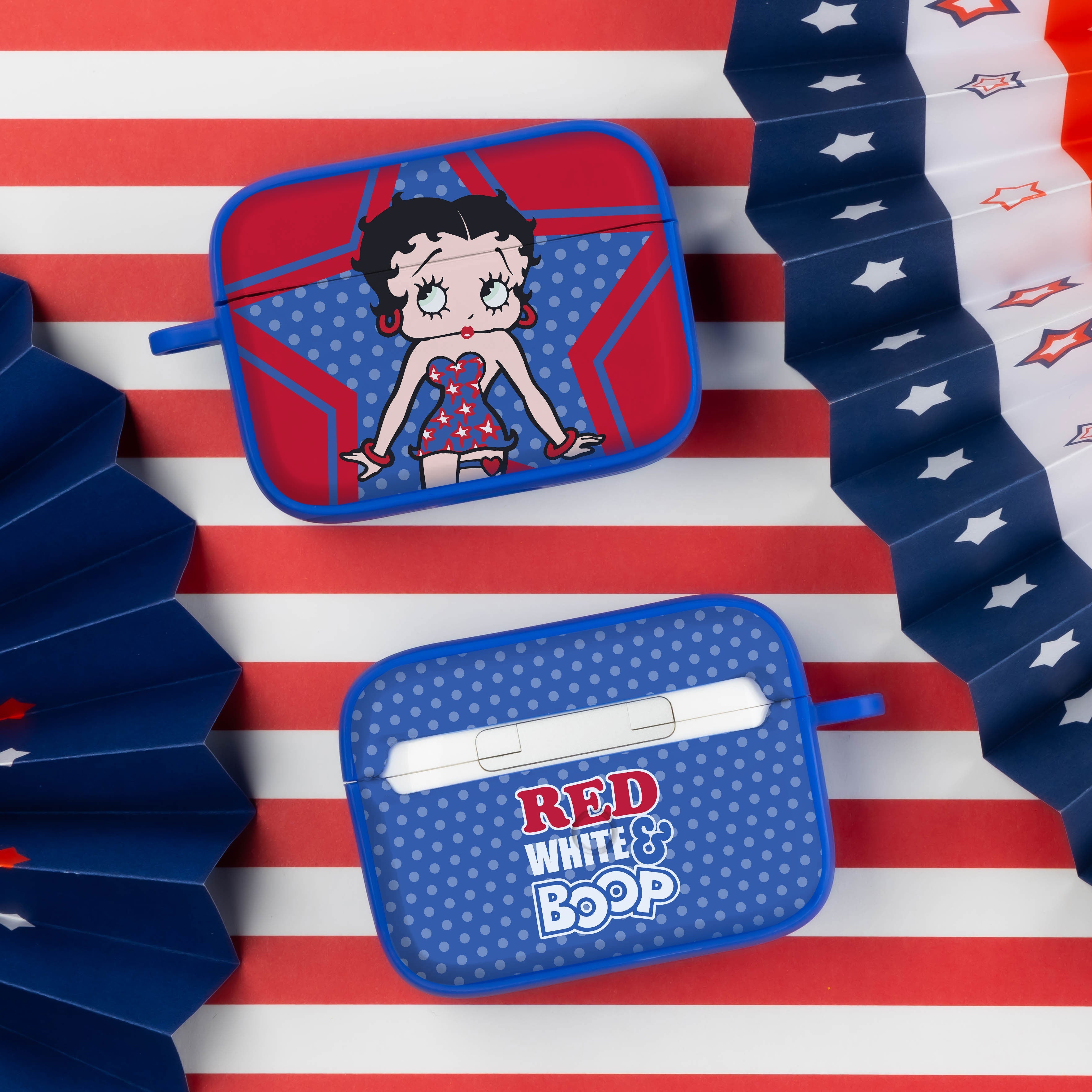 Betty Boop Red White & Boop HDX Apple AirPods Pro 1 & 2 Case Cover