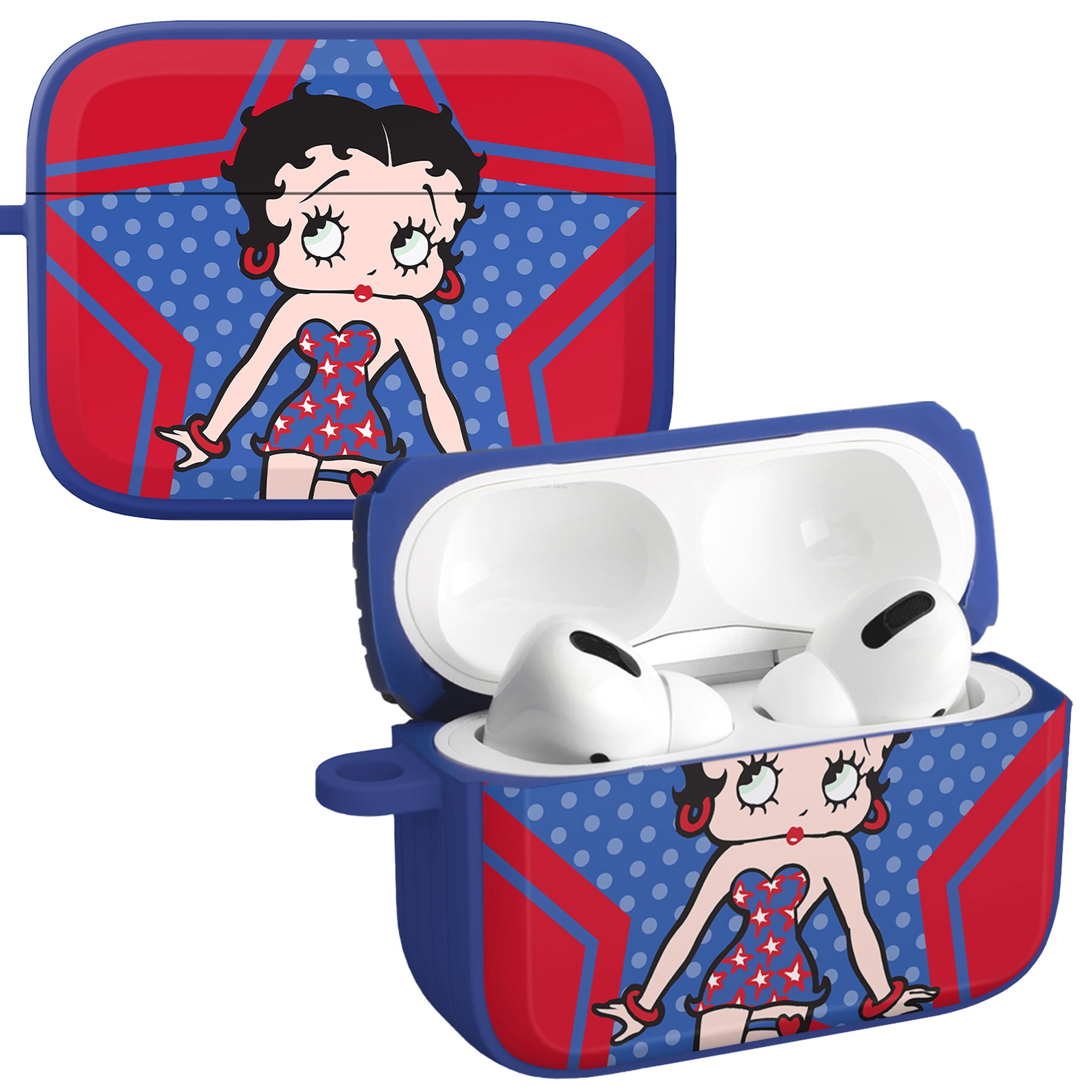 Betty Boop Red White & Boop HDX Apple AirPods Pro 1 & 2 Case Cover