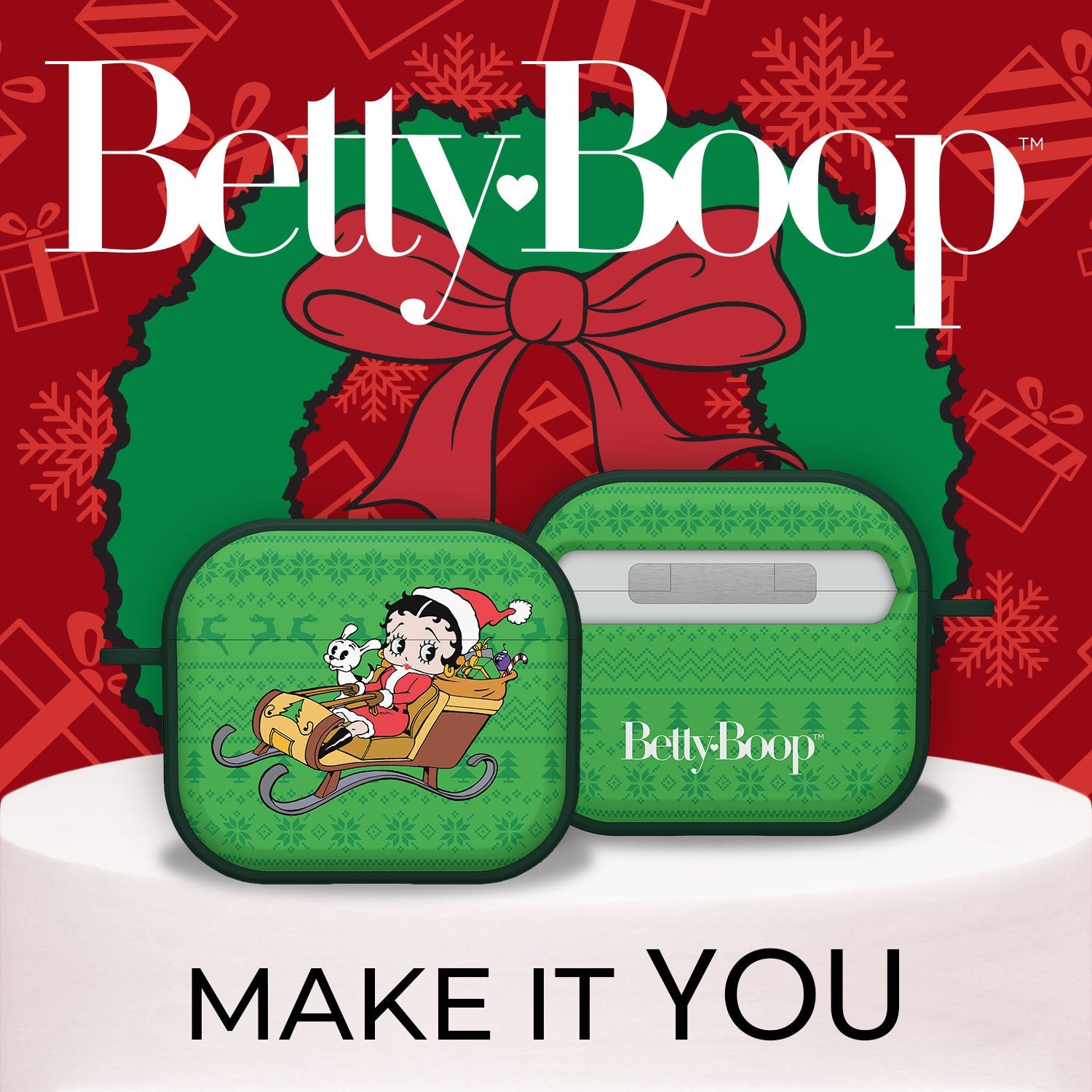 Betty Boop Happy Holidays HDX Apple AirPods Gen 3 Case Cover