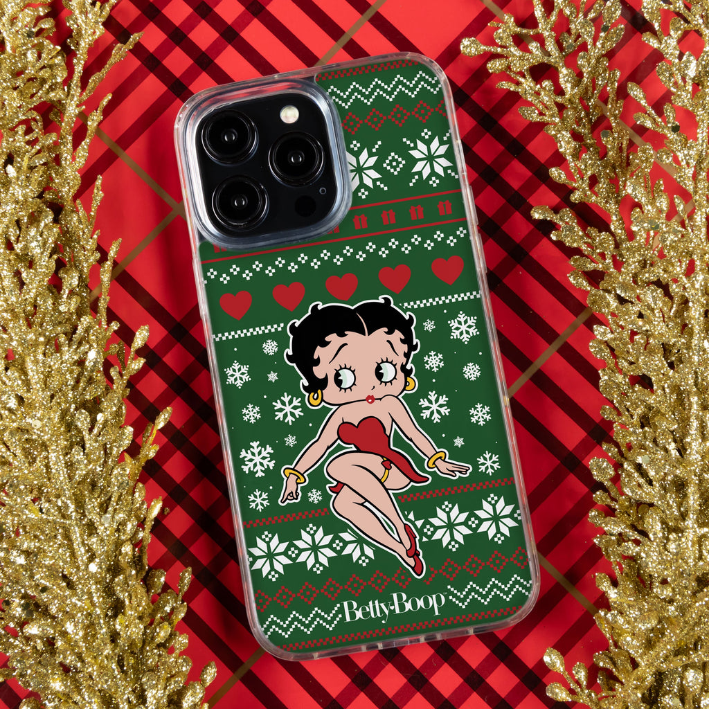 Betty Boop Happy Holidays HD Apple iPhone 13 Series Mag-Safe Phone Case