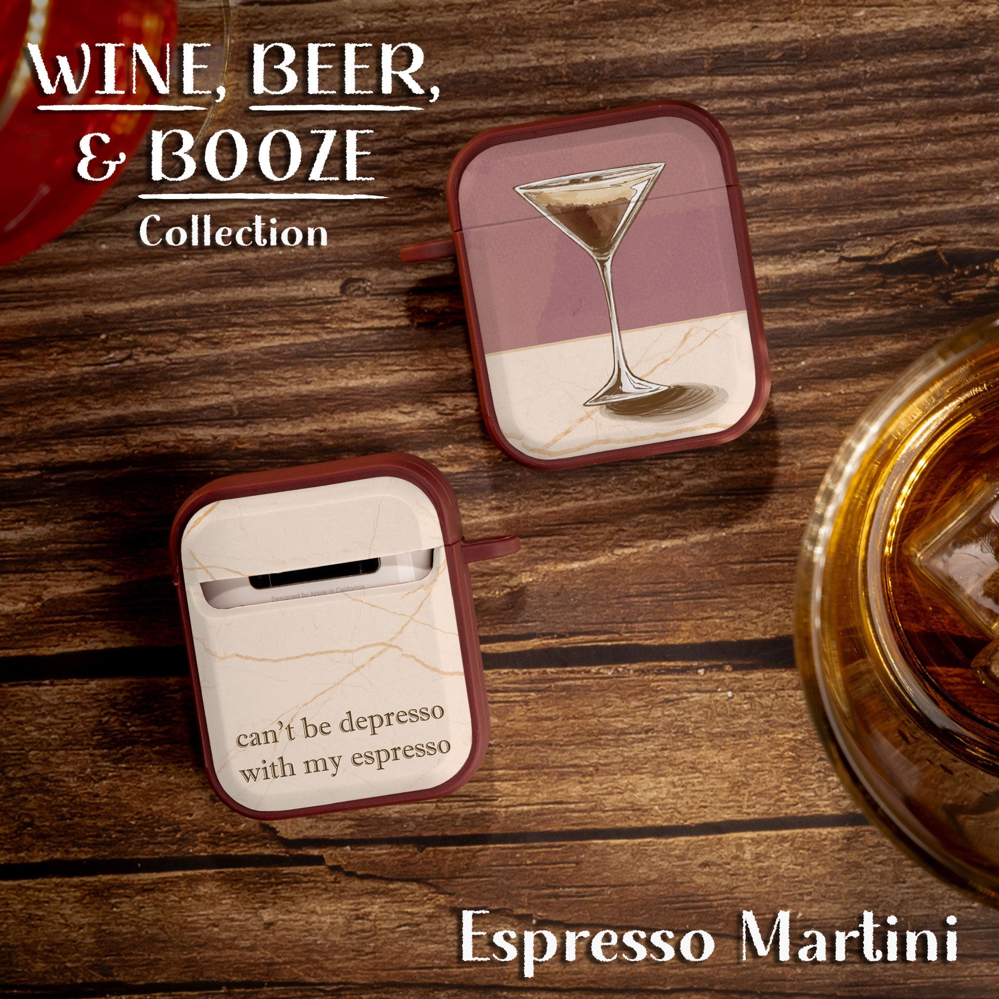 Wine, Beer, & Booze HDX Apple AirPods Gen 1 & 2 Case Cover