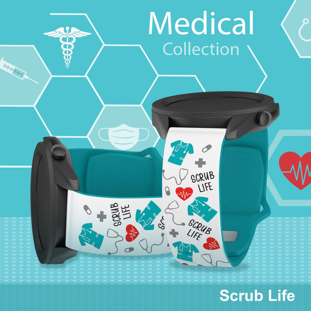 Nursing HD  Watchband for Samsung, Garmin, Fossil, and More for Samsung, Garmin, Fossil, and More