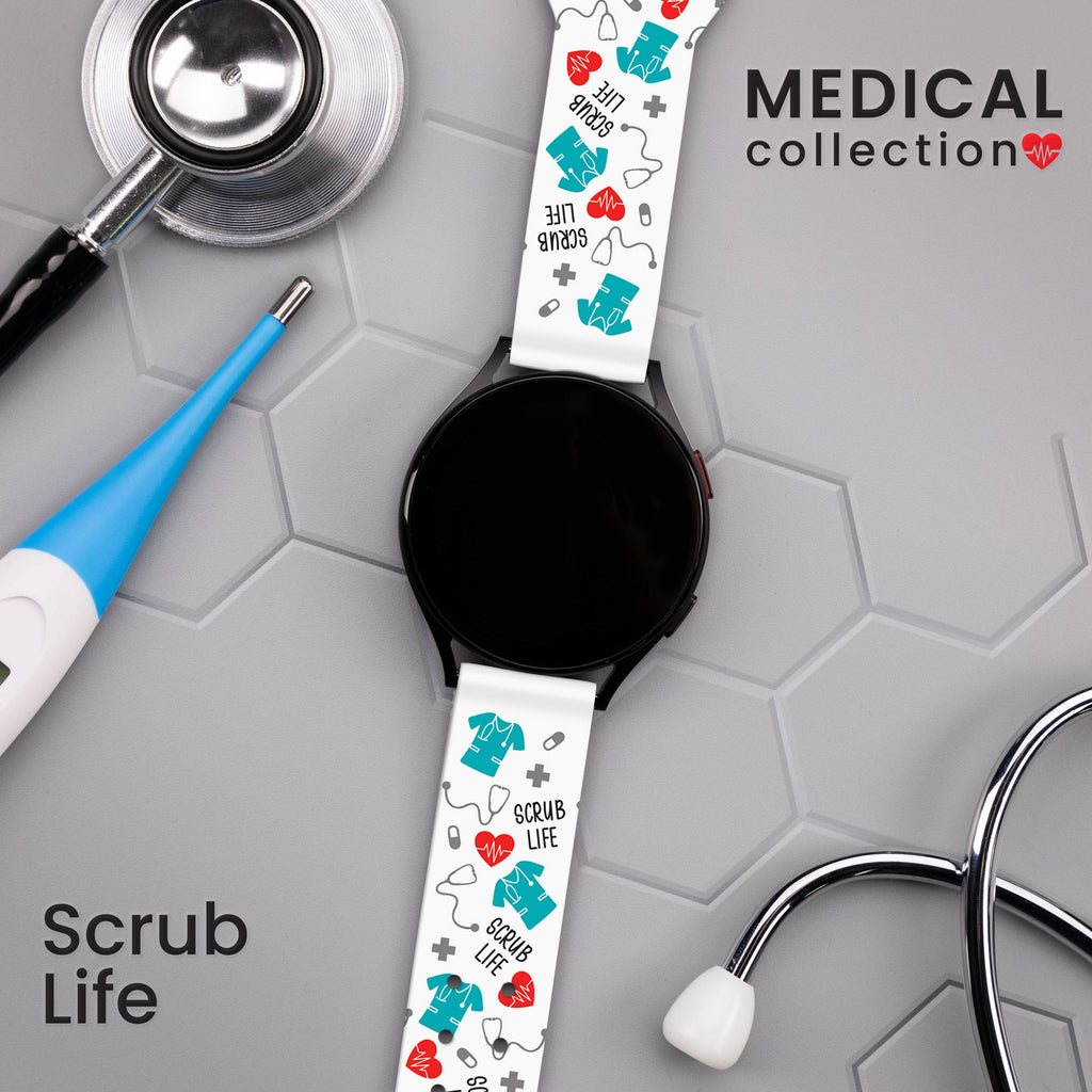 Nursing HD  Watchband for Samsung, Garmin, Fossil, and More for Samsung, Garmin, Fossil, and More