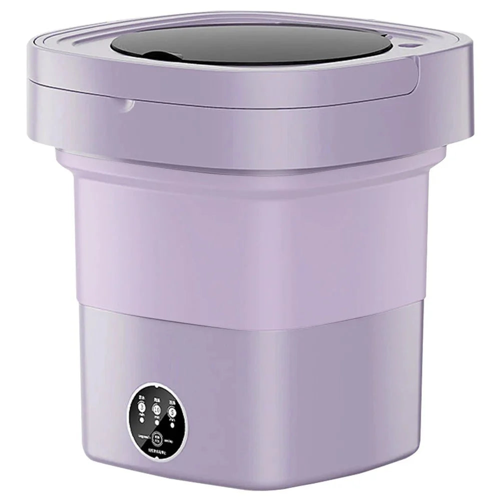 10 L Portable Washing Machine with Timer Folding Washing Machine Laundry Cleaning Washer for Apartment Laundry Camping RV Travel