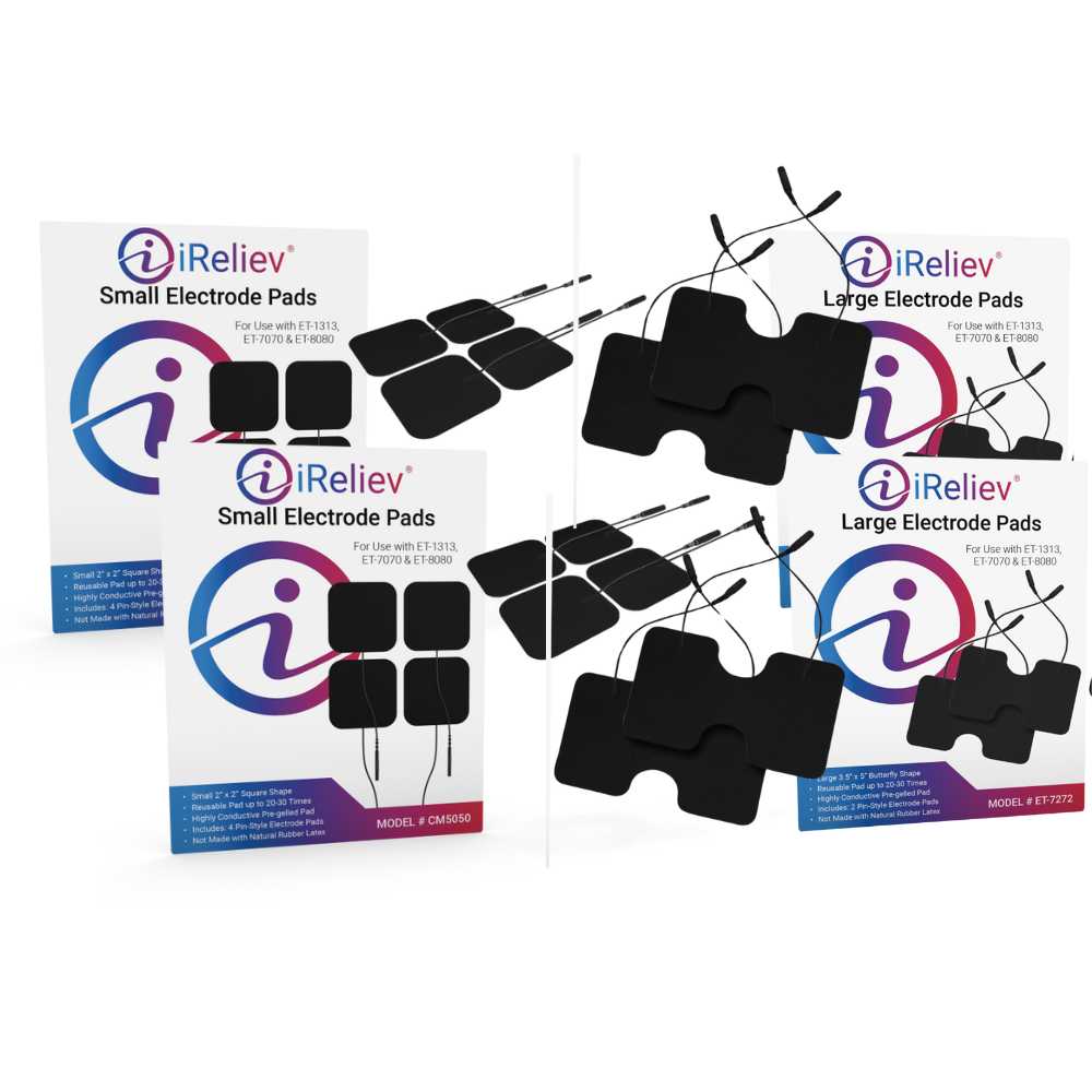 Wired Small and Large Electrode Pad Bundle