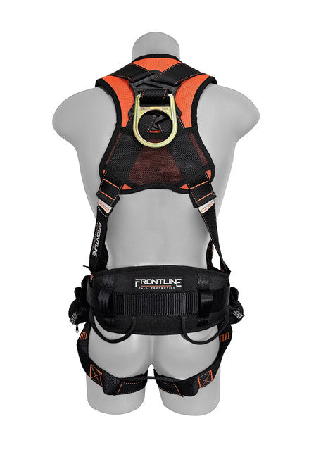 Frontline 100CTB Combat Construction Full Body Harness with Tongue Buckle Legs and Trauma Straps S