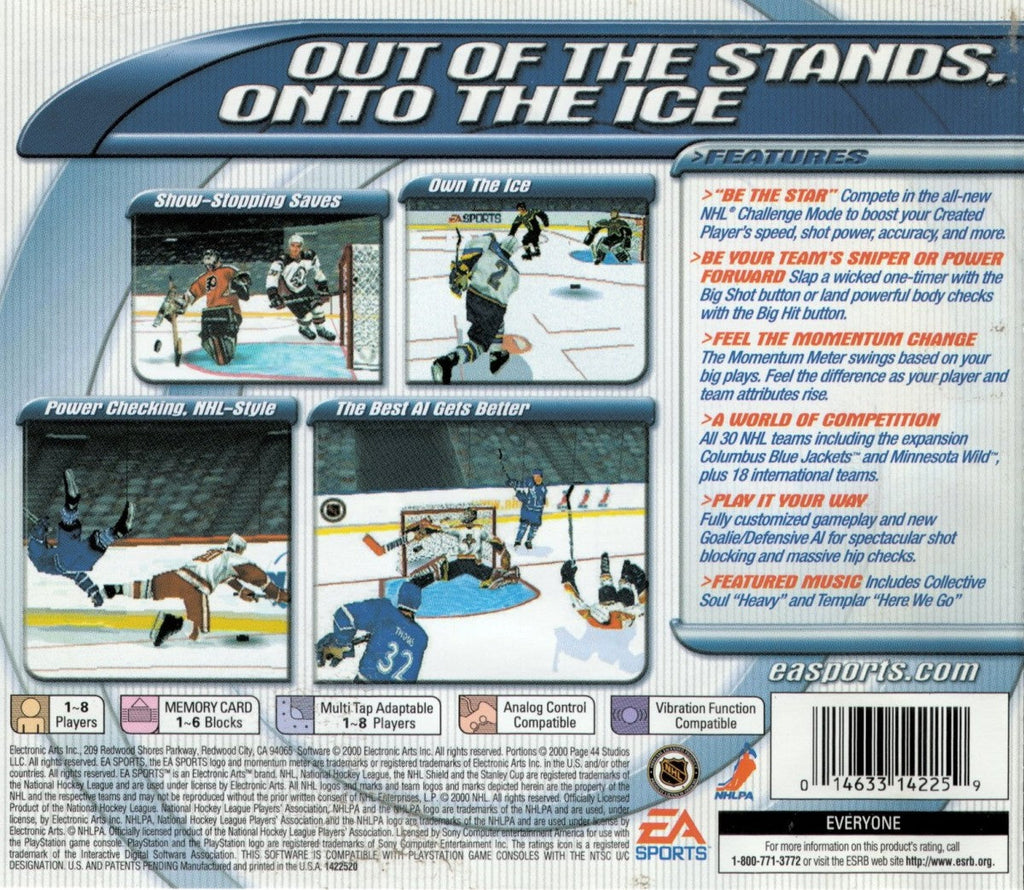 NHL 2001 – PlayStation 1 (PS1)