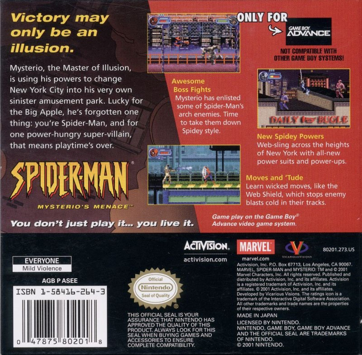Spider-Man: Mysterio's Menace – Game Boy Advance (GBA)