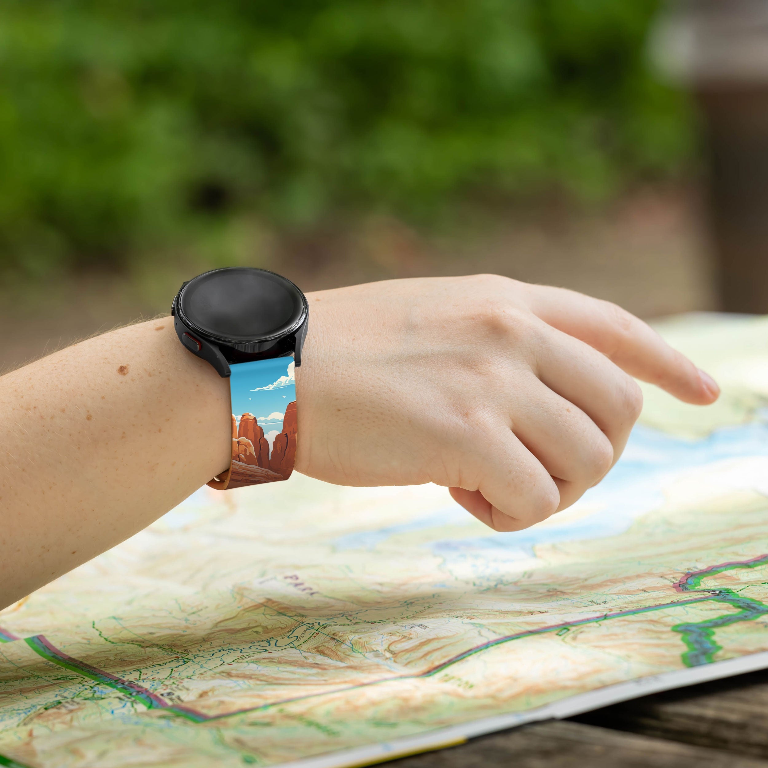 National Parks Arches HD  Watchband for Samsung, Garmin, Fossil, and More