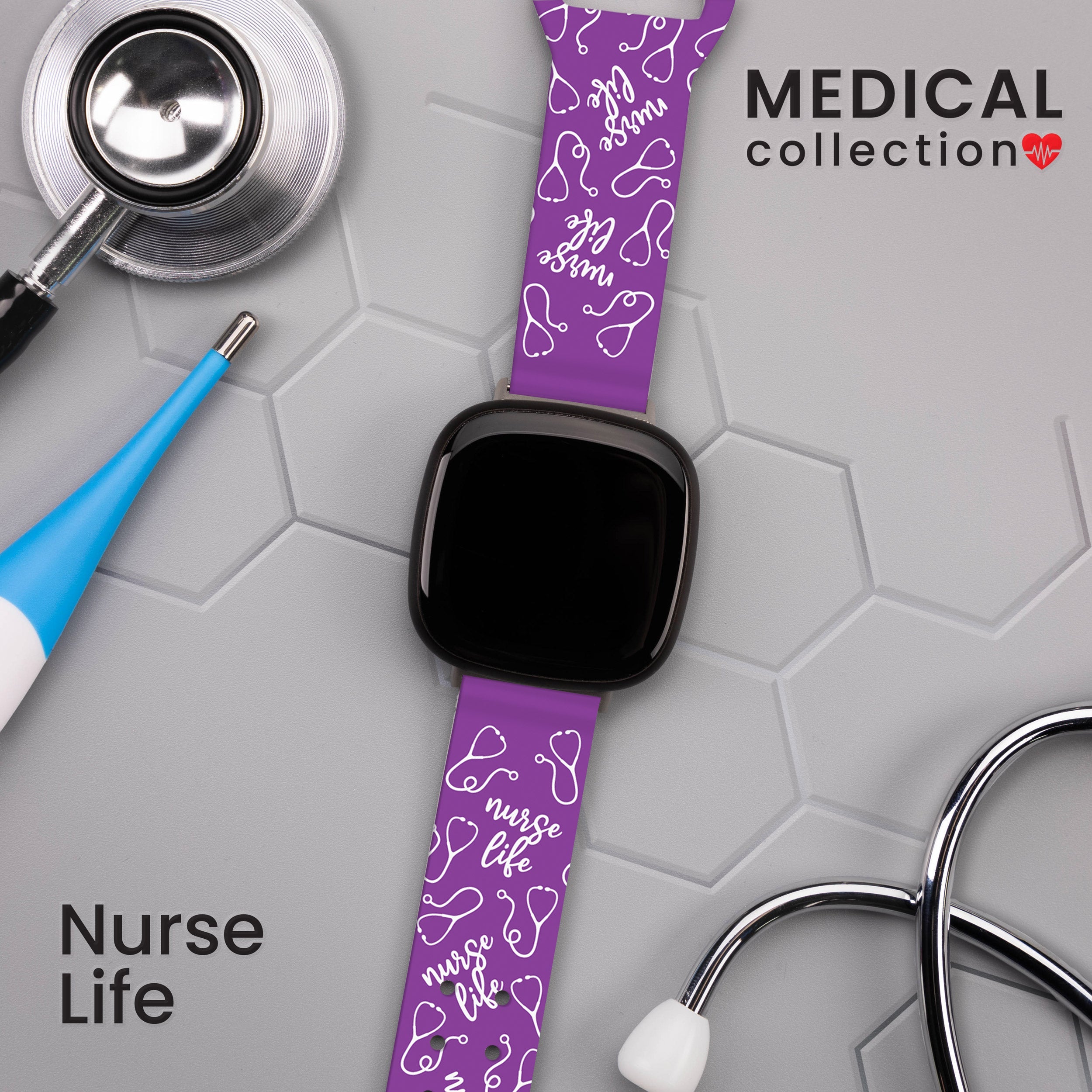 Nursing HD Fitbit Versa 3 and Sense 1 Watch Band