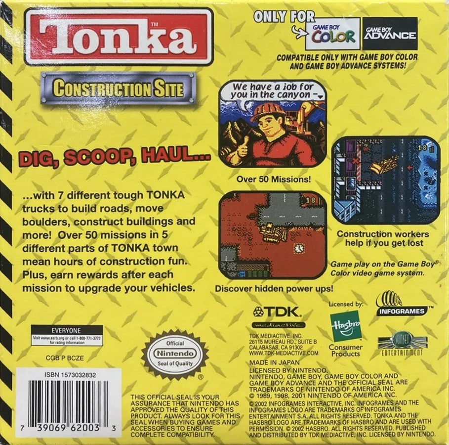 Tonka Construction Site – Game Boy Color (GBC)